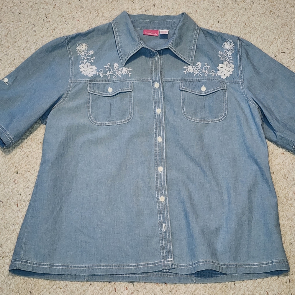 Vintage Embroidered Denim Shirt